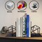 Black Metal Geometric Design Display Bookends Book Stopper Holder Set of 2
